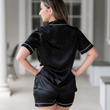 Load image into Gallery viewer, Black Adult Satin PJs
