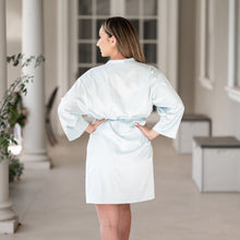 Load image into Gallery viewer, Light Blue Adult Satin Robe

